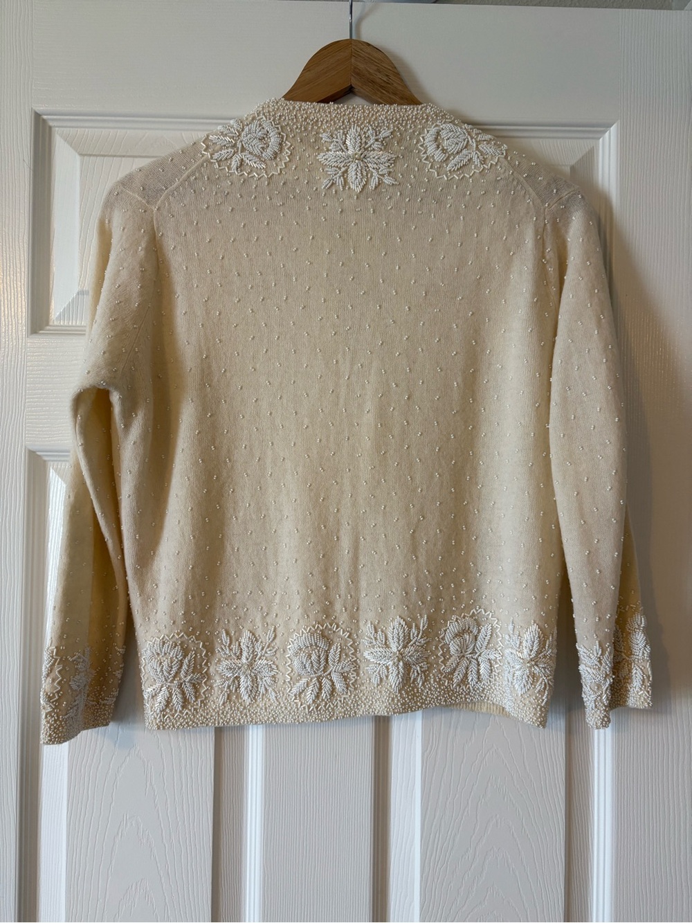VTG 1950s Gene Shelly’s Boutique Internationale Beaded Cardigan Sweater - Picture 4 of 8
